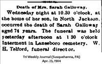 Galloway, Mrs.Sarah